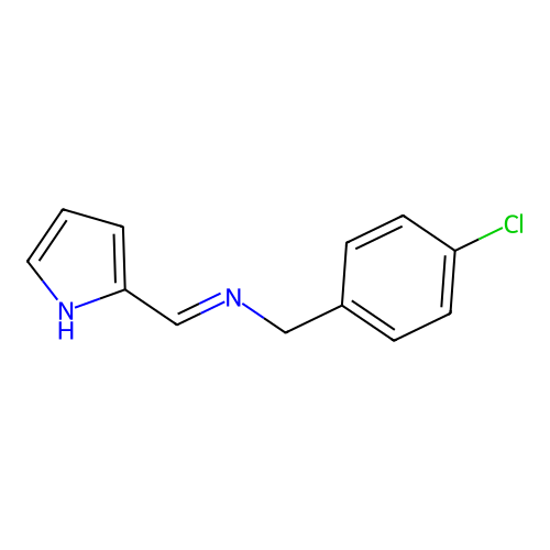 N-[(4-chlorophenyl)methyl]-1-(1H-pyrrol-2-yl)methanimine structure