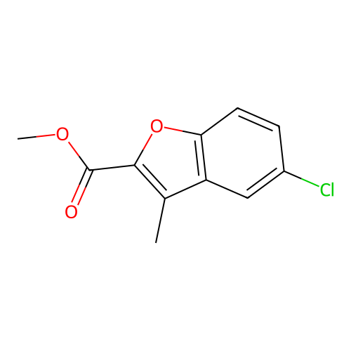Methyl 5-chloro-3-methylbenzofuran-2-carboxylate structure