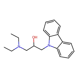 9H-Carbazole-9-ethanol, alpha-((diethylamino)methyl)- structure