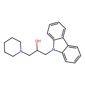 9H-Carbazole-9-ethanol, alpha-(1-piperidinylmethyl)- structure
