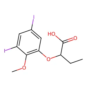 2-(3,5-二碘-2-甲氧基苯氧基)丁酸 structure