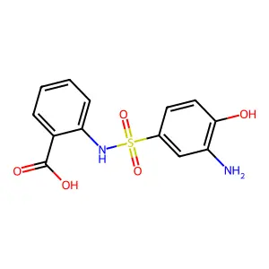 2-[(3-氨基-4-羟基苯基)磺酰氨基]苯甲酸 structure