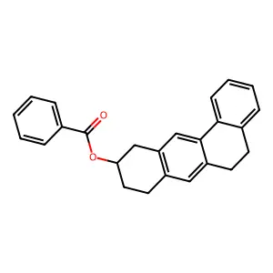 Benz(a)anthracen-10-ol, 5,6,8,9,10,11-hexahydro-, benzoate, (R)- structure