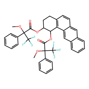 (1R,2S)-1,2,3,4-Tetrahydrotetraphene-1,2-diyl(2R,2'R)bis(3,3,3-trifluoro-2-methoxy-2-phenylpropanoate) structure