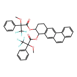 Benzeneacetic acid, alpha-methoxy-alpha-(trifluoromethyl)-, 8,9,10,11-tetrahydrobenz(a)anthracene-8,9-diyl ester, (8S-(8alpha(S*),9alpha(S*)))- structure