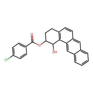 (1S,2R)-1-hydroxy-1,2,3,4-tetrahydrotetraphen-2-yl 4-chlorobenzoate structure