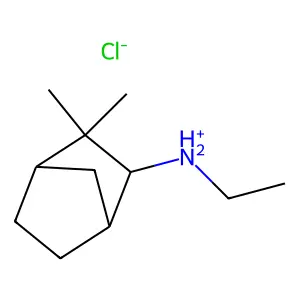 2-Norbornanamine, 3,3-dimethyl-N-ethyl-, hydrochloride structure