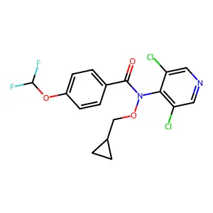 N-(cyclopropylmethoxy)-N-(3,5-dichloropyridin-4-yl)-4-(difluoromethoxy)benzamide structure