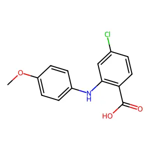 4-Chloro-2-((4-methoxyphenyl)amino)benzoic acid structure