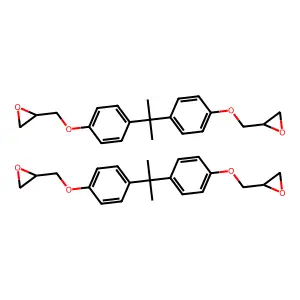 2-[[4-[2-[4-(oxiran-2-ylmethoxy)phenyl]propan-2-yl]phenoxy]methyl]oxirane structure