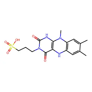 1,5-Dihydro-3-(3-sulfopropyl)lumiflavin structure
