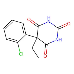BARBITURIC ACID, 5-(o-CHLOROPHENYL)-5-ETHYL- structure