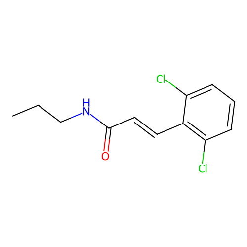 (E)-3-(2,6-dichlorophenyl)-N-propylprop-2-enamide structure