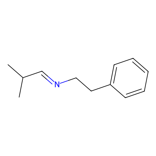 Benzeneethanamine, N-(2-methylpropylidene)- structure