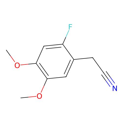 Cyanomethylbenzene, 2-fluoro-4,5-dimethoxy- structure