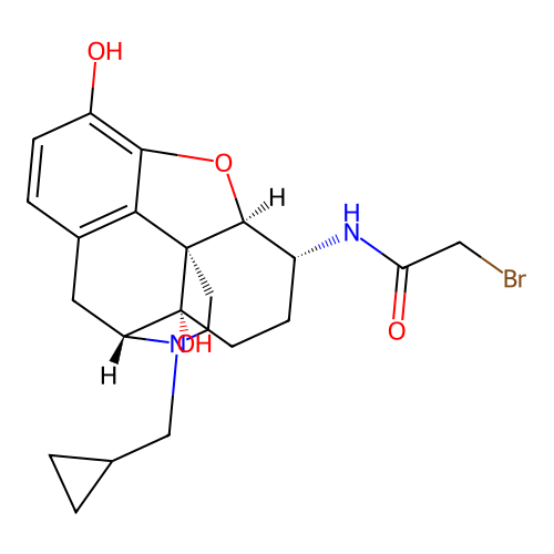 6-Bromoacetamido-6-desoxynaltrexone structure