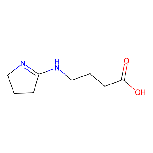 Butanoic acid, 4-(2-pyrrolidinylideneamino)- structure