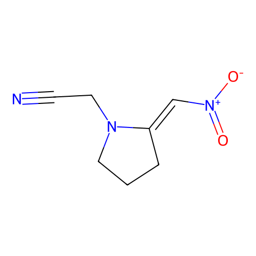 2-[2-(Nitromethylidene)pyrrolidin-1-yl]acetonitrile structure