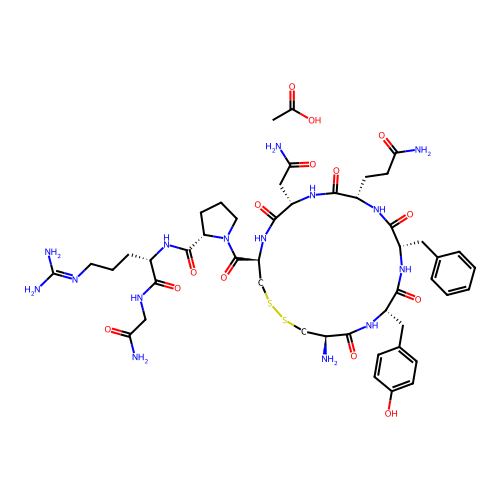 Argipressin monoacetate structure