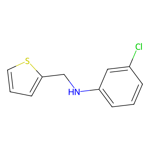 3-chloro-N-(thiophen-2-ylmethyl)aniline structure