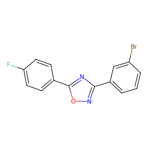 3-(3-Bromophenyl)-5-(4-fluorophenyl)-1,2,4-oxadiazole structure