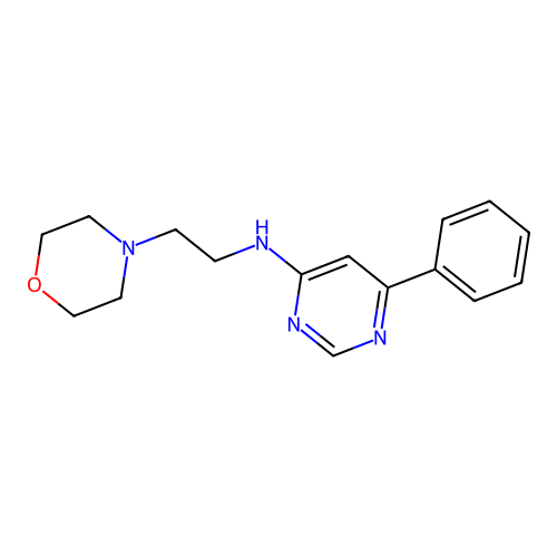 (2-Morpholin-4-ylethyl)(6-phenylpyrimidin-4-yl)amine structure