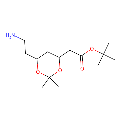 Tert-butyl [6-(2-aminoethyl)-2,2-dimethyl-1,3-dioxan-4-yl]acetate structure