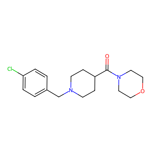 [1-[(4-Chlorophenyl)methyl]piperidin-4-yl]-morpholin-4-ylmethanone structure