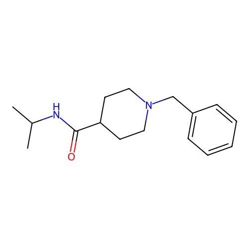 1-benzyl-N-propan-2-ylpiperidine-4-carboxamide structure
