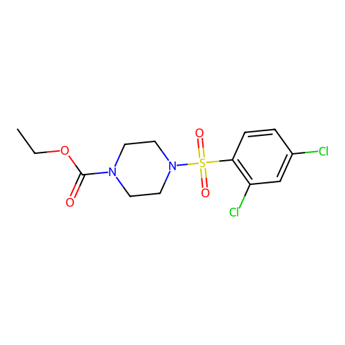 Ethyl 4-(2,4-dichlorophenyl)sulfonylpiperazine-1-carboxylate structure