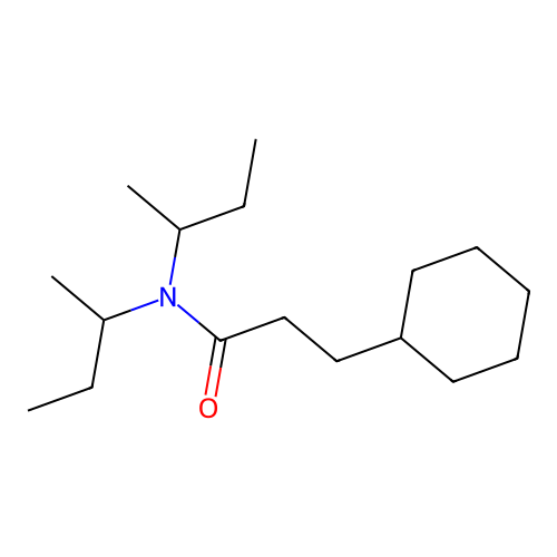 N,N-DI(Sec-butyl)-3-cyclohexylpropanamide structure