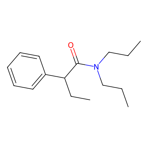 2-phenyl-N,N-dipropylbutanamide structure