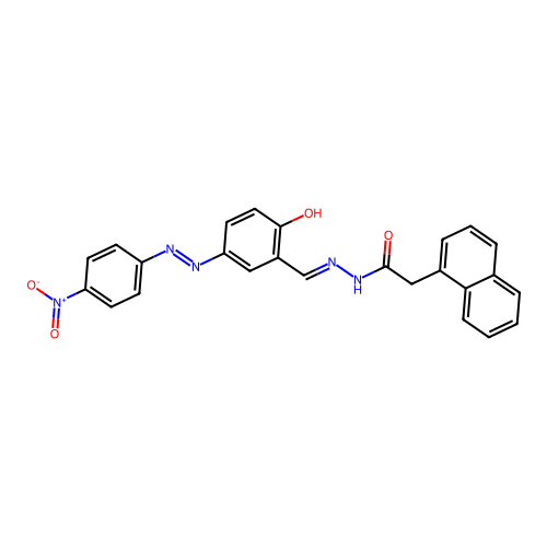 1-Naphthaleneacetic acid, 2-[[2-hydroxy-5-[2-(4-nitrophenyl)diazenyl]phenyl]methylene]hydrazide structure