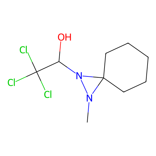 2,2,2-Trichloro-1-(1-methyl-1,2-diazaspiro[2.5]octan-2-yl)ethanol structure