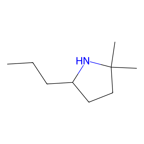 2,2-Dimethyl-5-propylpyrrolidine structure