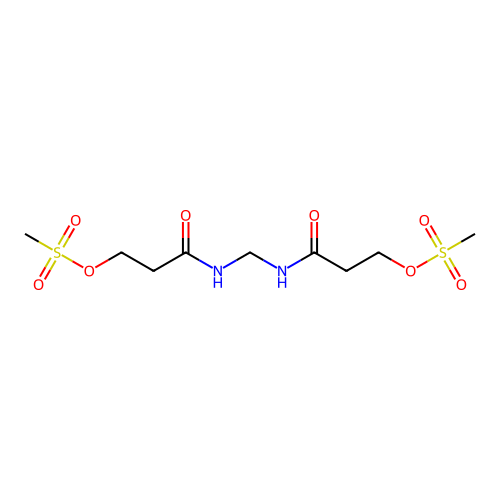 N,N'-Methylenebis(2-Carbamoylethyl) Bis(Methanesulfonate) structure