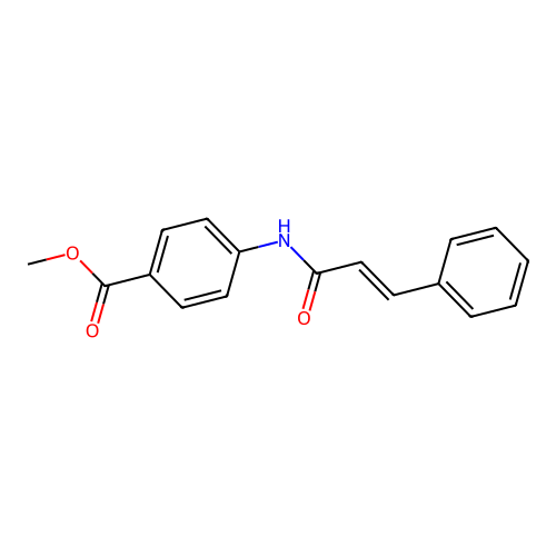 Methyl 4-(3-phenylacryloylamino)benzoate structure