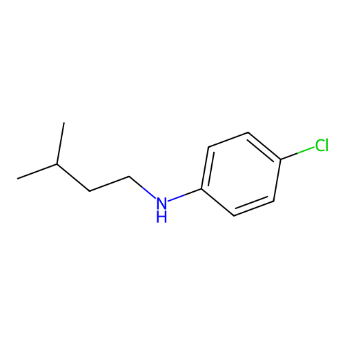 4-chloro-N-(3-methylbutyl)aniline structure