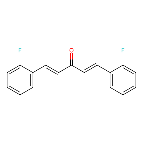 (1E,4E)-1,5-bis(2-fluorophenyl)penta-1,4-dien-3-one structure