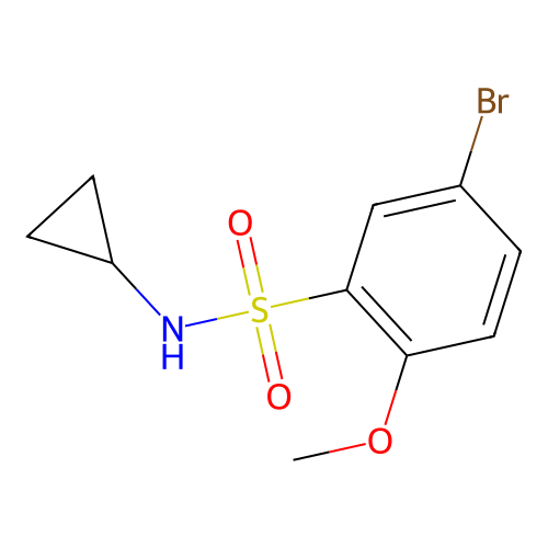 5-bromo-N-cyclopropyl-2-methoxybenzenesulfonamide structure