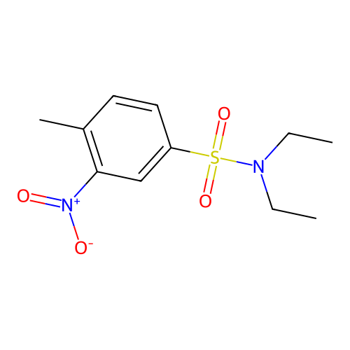 N,N-diethyl-4-methyl-3-nitrobenzenesulfonamide structure