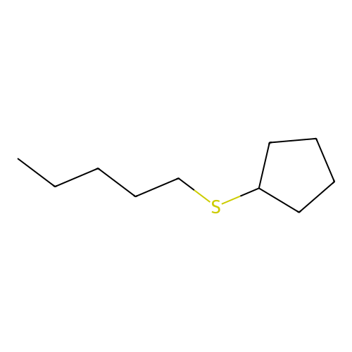 (1-Thiahexyl)cyclopentane structure