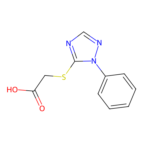 [(1-phenyl-1H-1,2,4-triazol-5-yl)sulfanyl]acetic acid structure