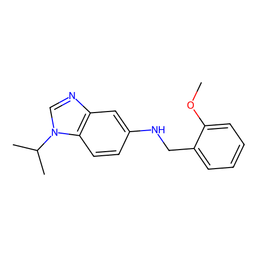 N-[(2-methoxyphenyl)methyl]-1-propan-2-ylbenzimidazol-5-amine structure