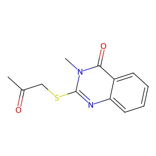 3-Methyl-2-(2-oxopropylsulfanyl)quinazolin-4-one structure