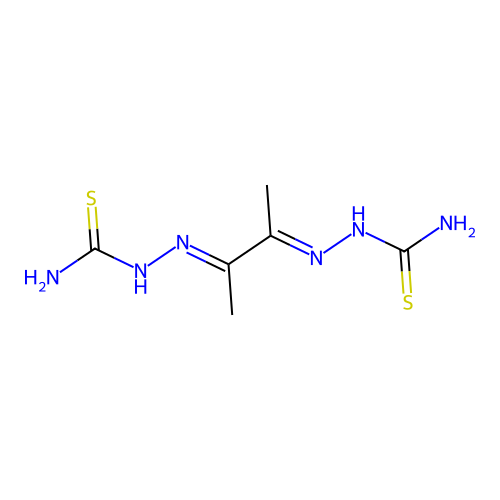 [(E)-[(3E)-3-(carbamothioylhydrazinylidene)butan-2-ylidene]amino]thiourea structure