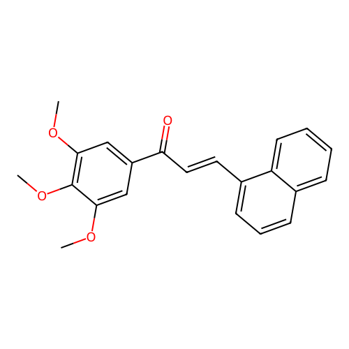 2-Propen-1-one, 3-(1-naphthalenyl)-1-(3,4,5-trimethoxyphenyl)- structure