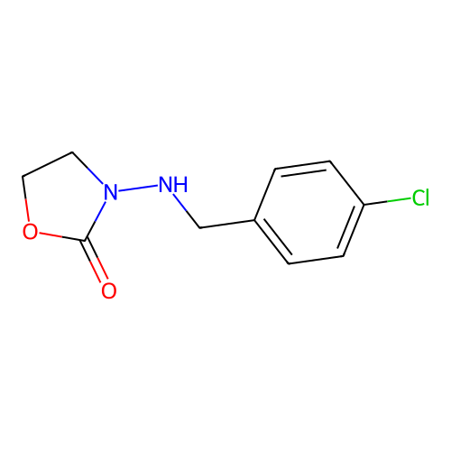 3-[(4-Chlorophenyl)methylamino]-1,3-oxazolidin-2-one structure