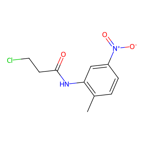 3-chloro-N-(2-methyl-5-nitrophenyl)propanamide structure