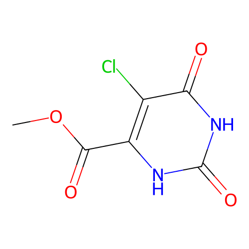 Methyl 5-chloro-2,6-dioxo-1,2,3,6-tetrahydropyrimidine-4-carboxylate structure